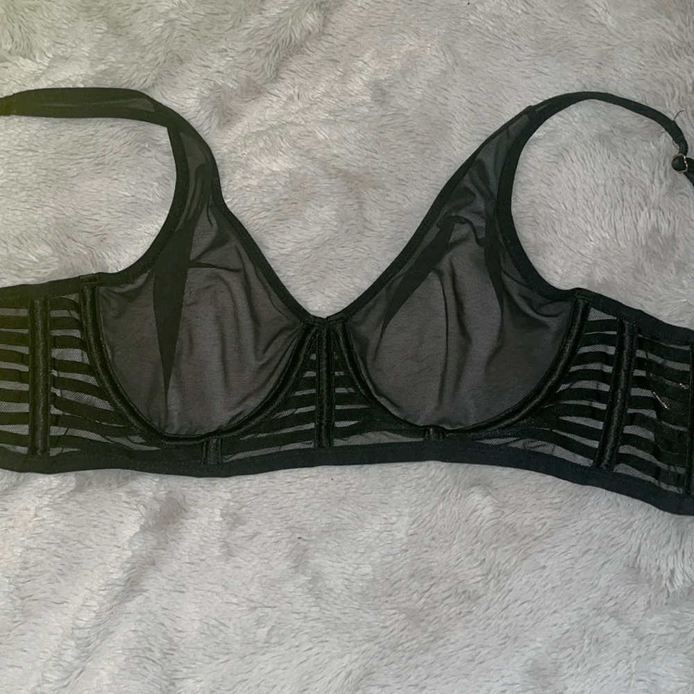 Victorias secret black sheer mesh bra